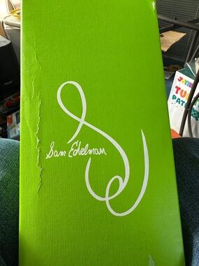 Sam Edelman Lime Green Box with White Script Logo